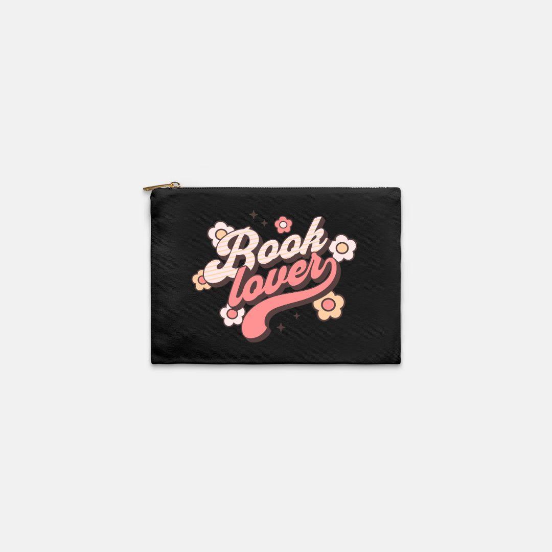 Book Lover Kindle Bag | Retro Bookish E-Reader & Makeup Bag | 4 Colors - The Bean Workshop - book girlie, book lover, bookish, bookish gift, bookish pouch, e-reader sleeve, gift for book lovers, kindle bag, Kindle sleeve, read everyday, retro, retro bookish, typography bag