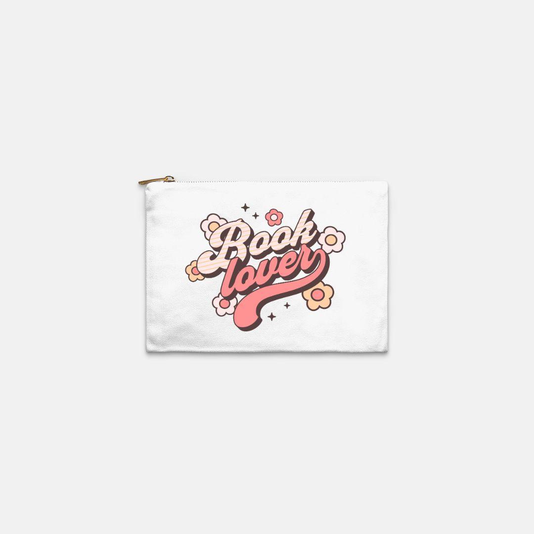 Book Lover Kindle Bag | Retro Bookish E-Reader & Makeup Bag | 4 Colors - The Bean Workshop - book girlie, book lover, bookish, bookish gift, bookish pouch, e-reader sleeve, gift for book lovers, kindle bag, Kindle sleeve, read everyday, retro, retro bookish, typography bag