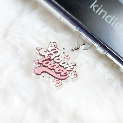 Book Lover Kindle Charm - The Bean Workshop - dust plug, e readers, kindle charm, phone charm, reading accessories, valentine, Valentine's Day Picks