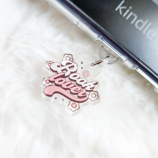 Book Lover Kindle Charm - The Bean Workshop - dust plug, e readers, kindle charm, phone charm, reading accessories, valentine, Valentine's Day Picks