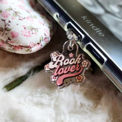 Book Lover Kindle Charm - The Bean Workshop - dust plug, e readers, kindle charm, phone charm, reading accessories, valentine, Valentine's Day Picks