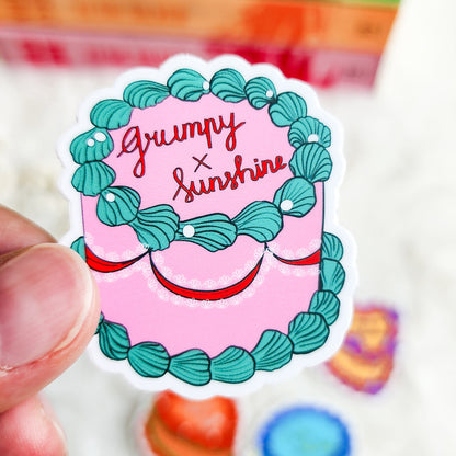 Book Trope Retro Cake Bundle of 8 Stickers - The Bean Workshop - book club gift, book lover gift, book trope sticker, Bookish Accessories, Bookish Gift, bookish sticker, die cut sticker, enemies to lovers, fake dating, fated mates, forbidden love, kindle sticker, romance reader, romance trope, sticker, sticker bundle
