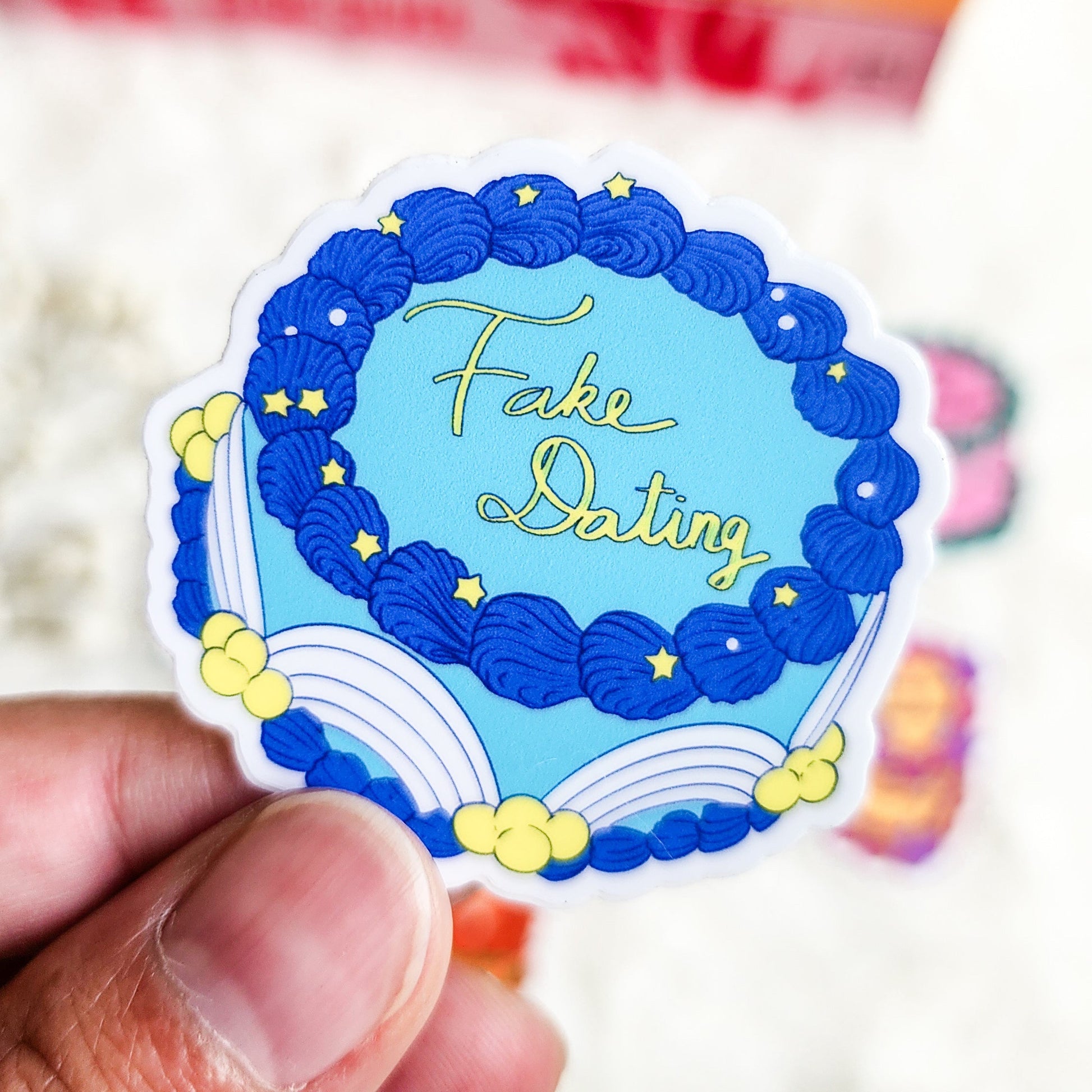 Book Trope Retro Cake Bundle of 8 Stickers - The Bean Workshop - sticker