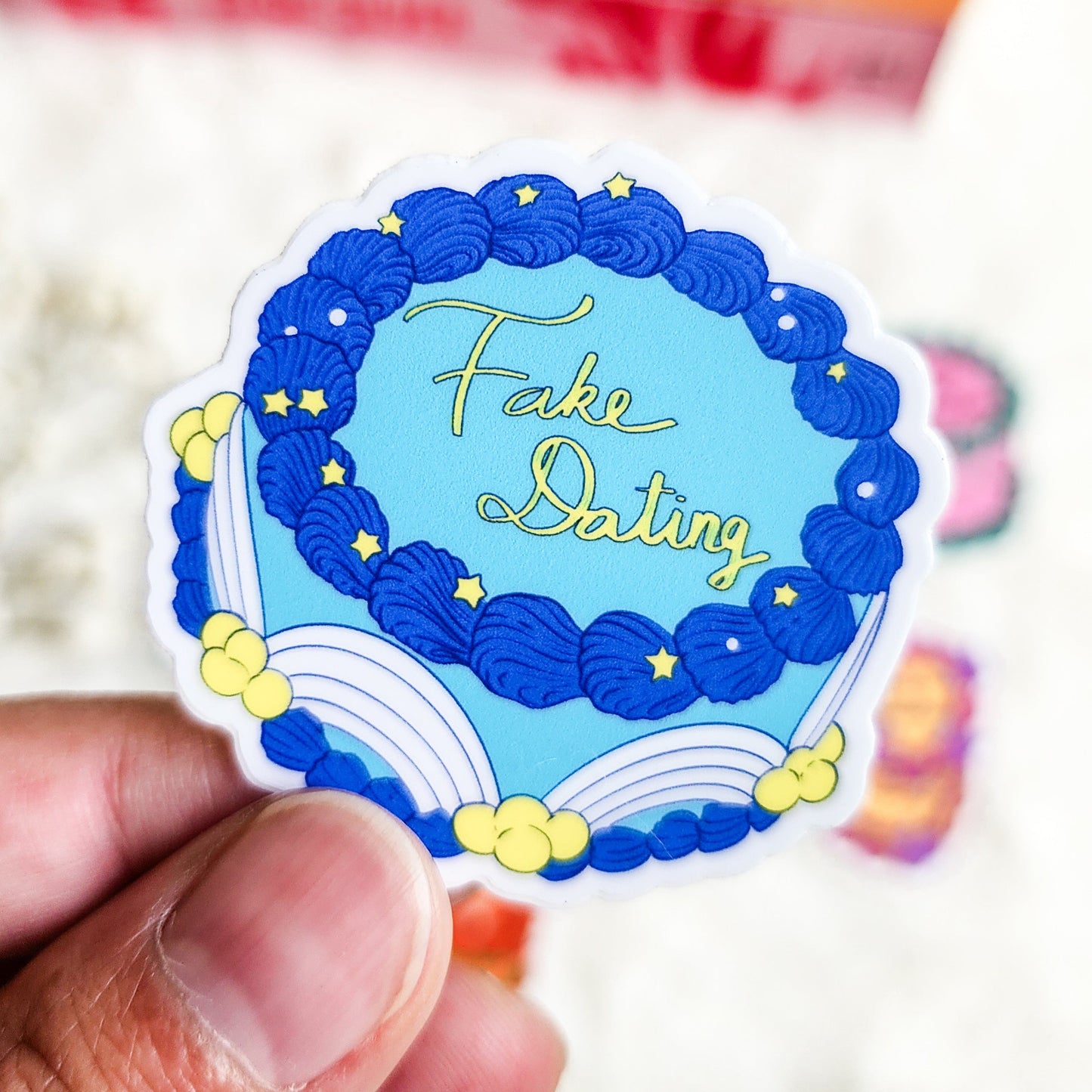 Book Trope Retro Cake Bundle of 8 Stickers - The Bean Workshop - sticker