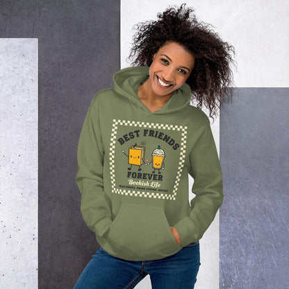 Bookish Friends Forever Hoodie - The Bean Workshop - Book Lover, Bookaholic, bookish, bookish friends, hoodie, read everyday