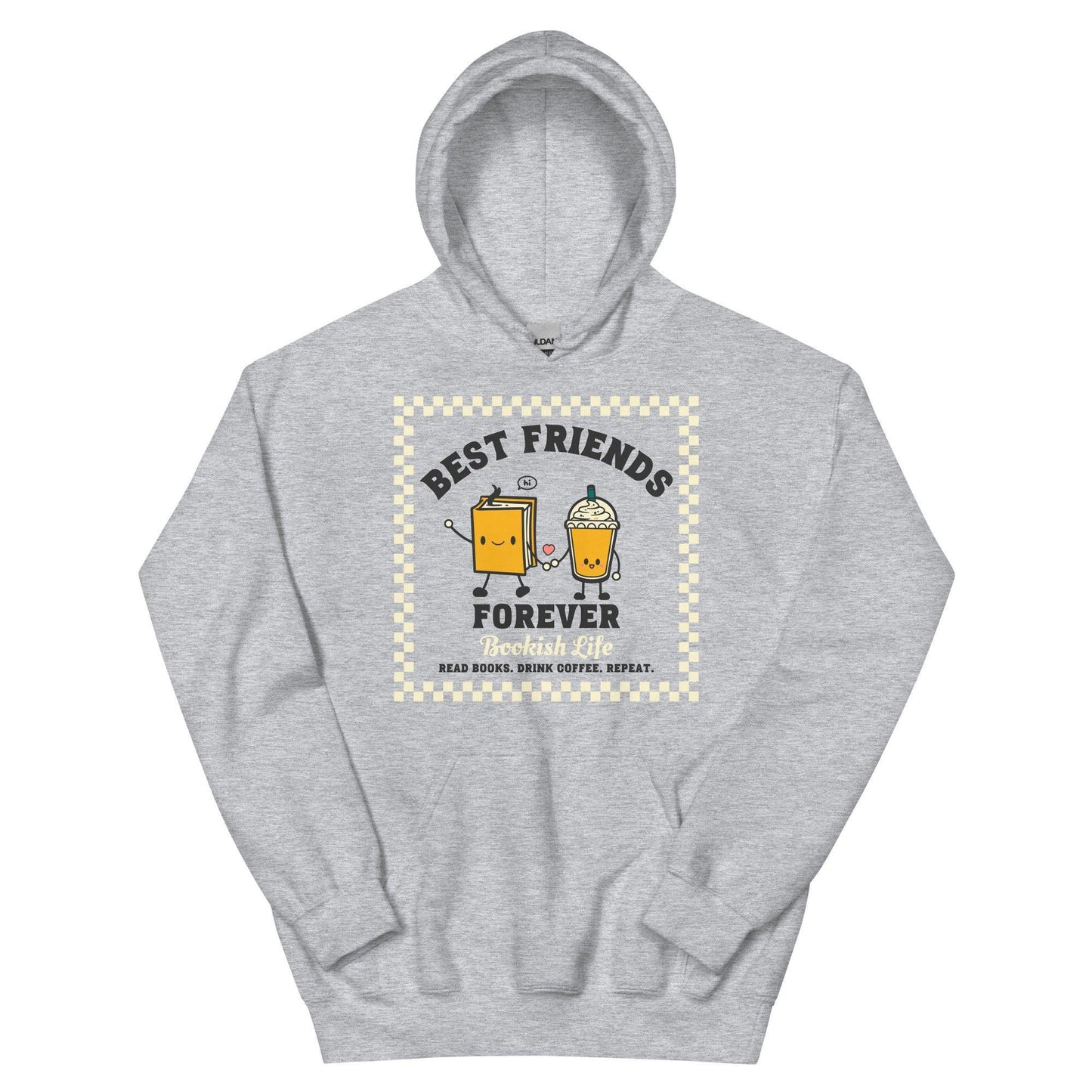 Bookish Friends Forever Hoodie - The Bean Workshop - Book Lover, Bookaholic, bookish, bookish friends, hoodie, read everyday