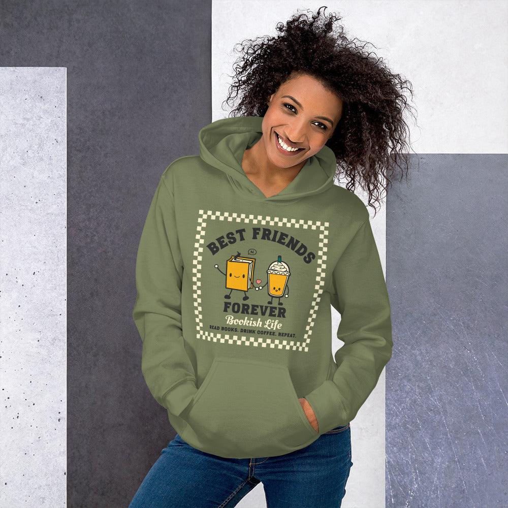 Bookish Friends Forever Hoodie - The Bean Workshop - Book Lover, Bookaholic, bookish, bookish friends, hoodie, read everyday