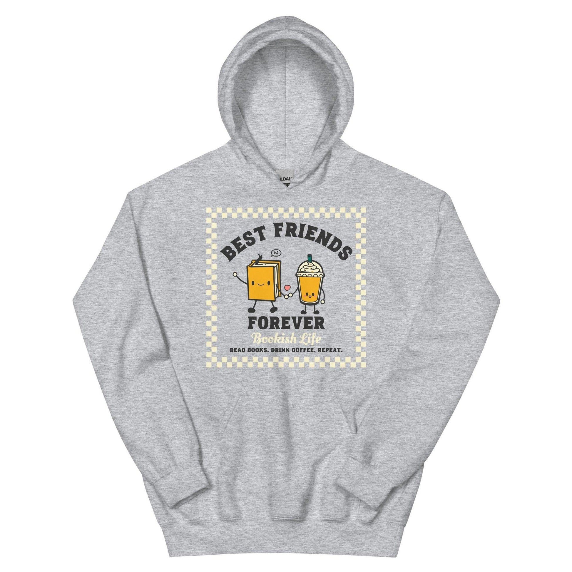 Bookish Friends Forever Hoodie - The Bean Workshop - Book Lover, Bookaholic, bookish, bookish friends, hoodie, read everyday