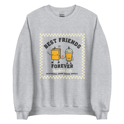 Bookish Friends Forever Sweatshirt - The Bean Workshop - Book Lover, Bookaholic, bookish, bookish friends, read everyday, sweatshirt