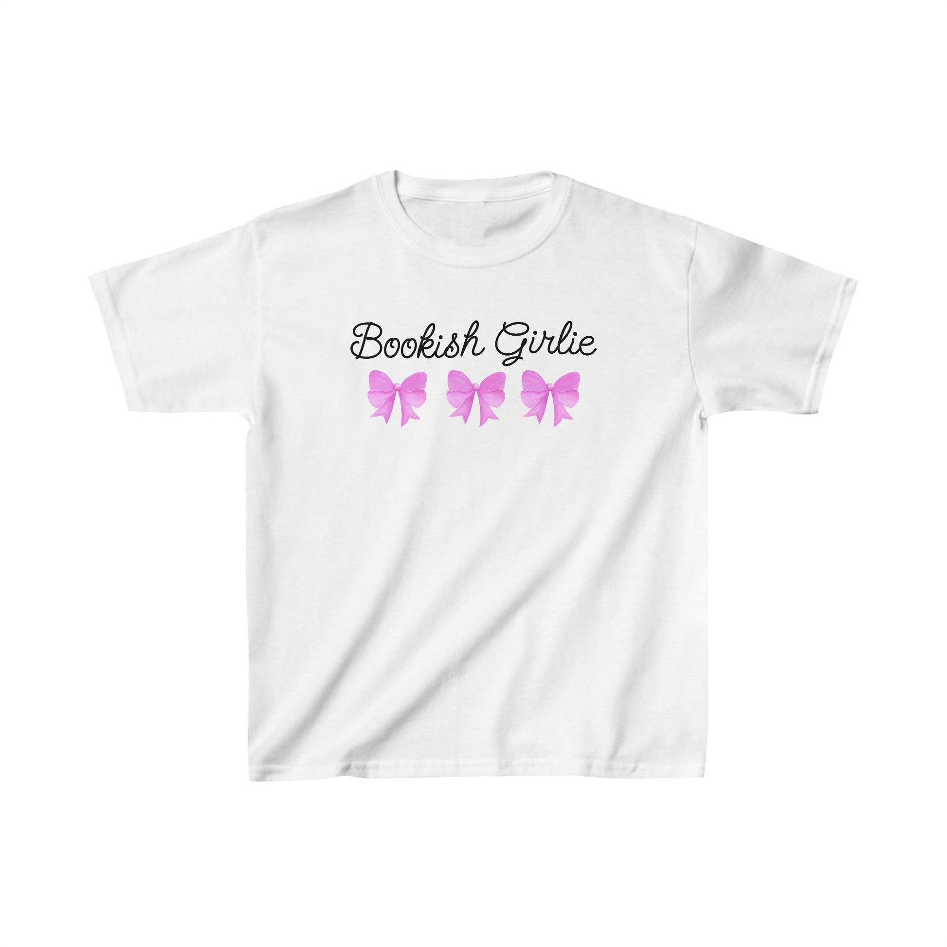 Bookish Girlie Coquette Baby Tee - The Bean Workshop - baby tee, book lover, bookish, coquette, cute, read everyday, T-shirts