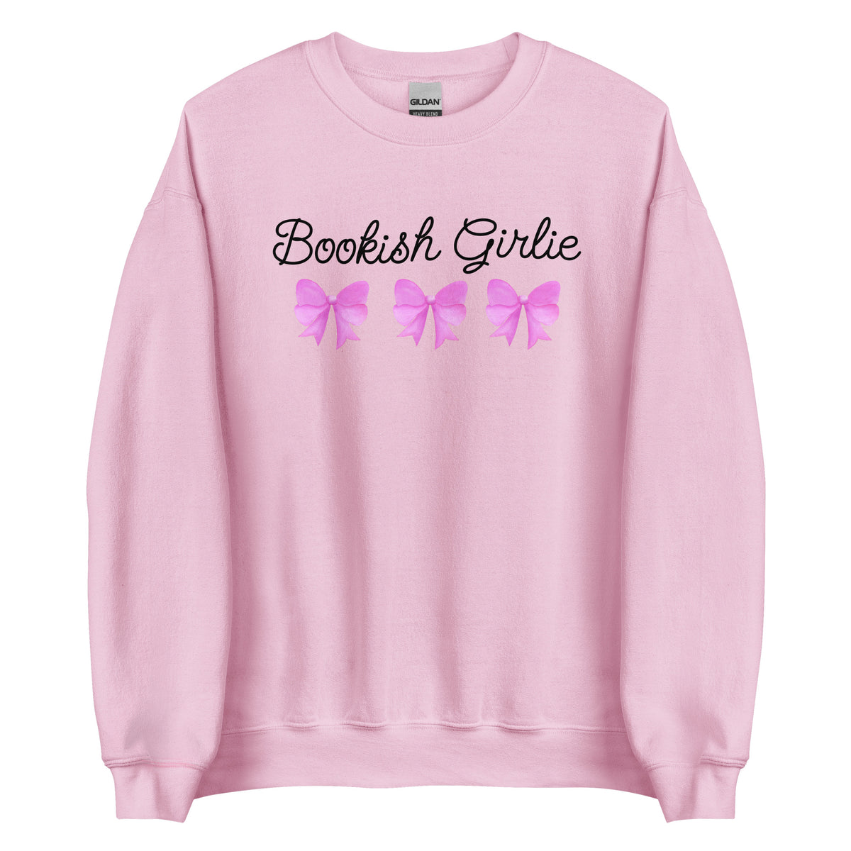 Bookish Girlie Sweatshirt - The Bean Workshop - book girlie, coquette, read everyday, soft girl era, sweatshirt