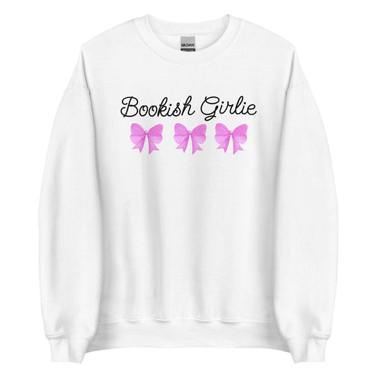 Bookish Girlie Sweatshirt - The Bean Workshop - book girlie, coquette, read everyday, soft girl era, sweatshirt