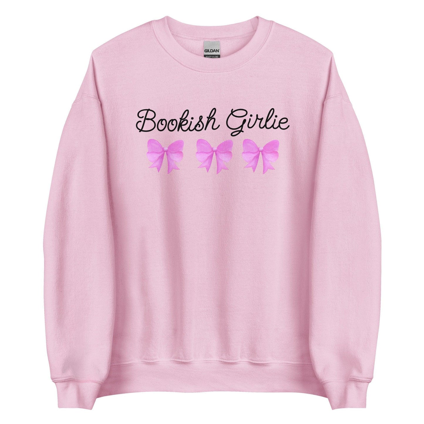 Bookish Girlie Sweatshirt - The Bean Workshop - book girlie, coquette, read everyday, soft girl era, sweatshirt