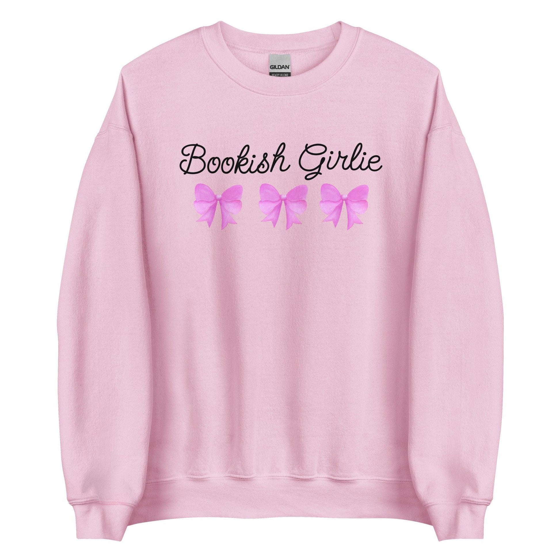 Bookish Girlie Sweatshirt - The Bean Workshop - book girlie, coquette, read everyday, soft girl era, sweatshirt