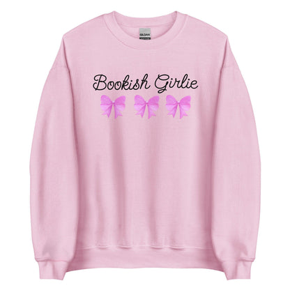 Bookish Girlie Sweatshirt - The Bean Workshop - book girlie, coquette, read everyday, soft girl era, sweatshirt