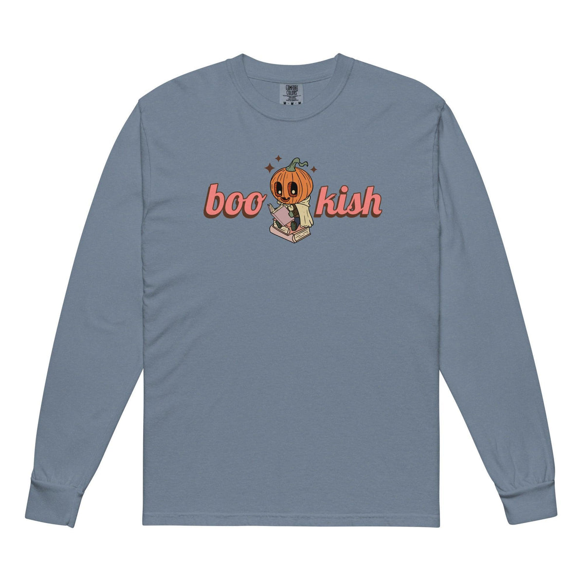 Bookish Halloween Heavyweight Long Sleeve Shirt - The Bean Workshop - book lovers, bookaholic, halloween, long sleeve shirt