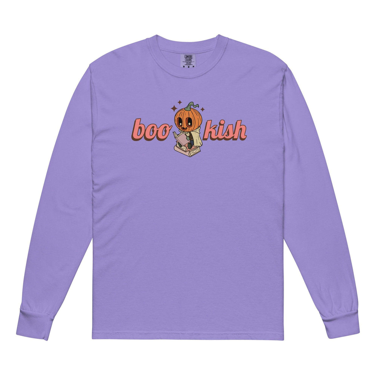 Bookish Halloween Heavyweight Long Sleeve Shirt - The Bean Workshop - book lovers, bookaholic, halloween, long sleeve shirt