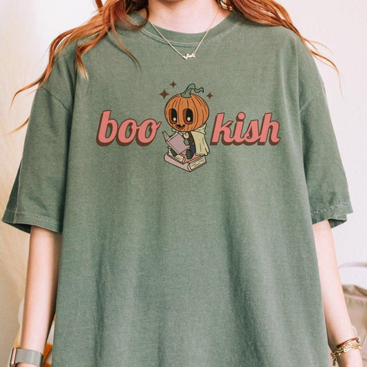 Bookish Halloween Tee Shirt - The Bean Workshop - book lover, bookish, box tee, halloween