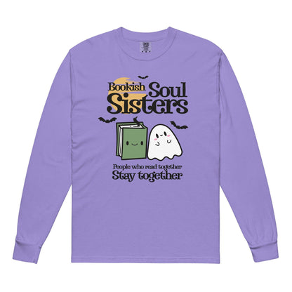 Bookish Soul Sisters Heavyweight Long Sleeve Shirt - The Bean Workshop - book lovers, bookaholic, halloween, long sleeve shirt