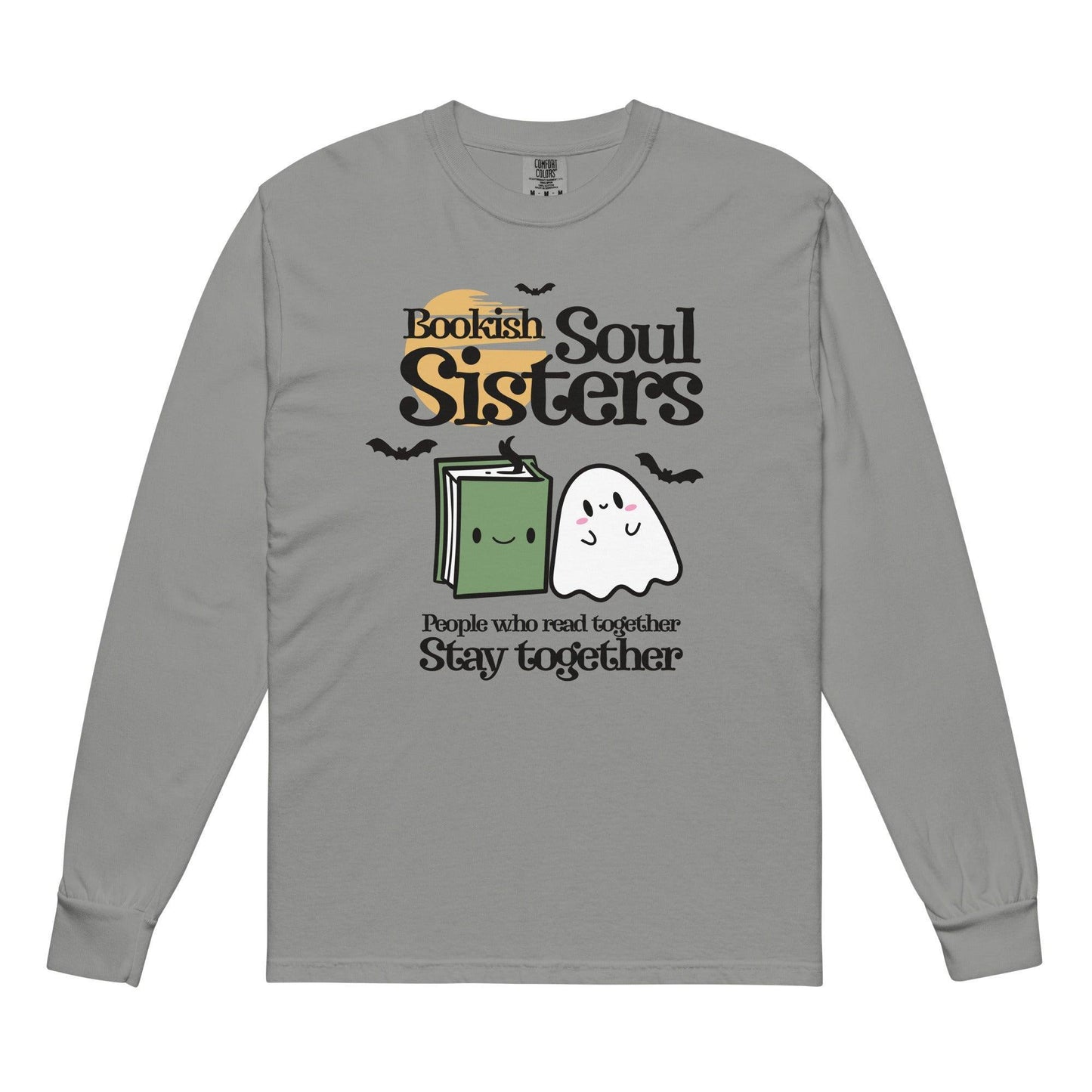 Bookish Soul Sisters Heavyweight Long Sleeve Shirt - The Bean Workshop - book lovers, bookaholic, halloween, long sleeve shirt