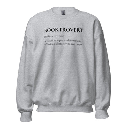 Booktrovert Sweater - The Bean Workshop - book lover, bookish, minimalistic, sweatshirt