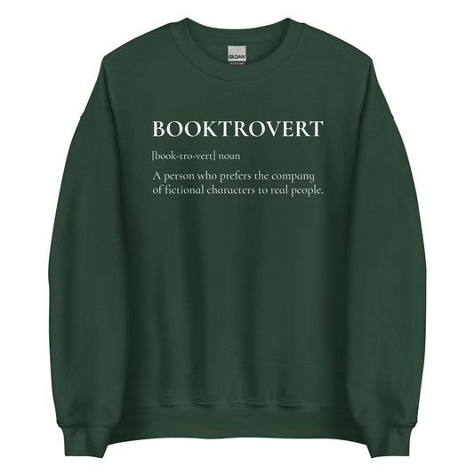 Booktrovert Sweatshirt - The Bean Workshop - book lover, bookish, minimalistic, read everyday, sweatshirt