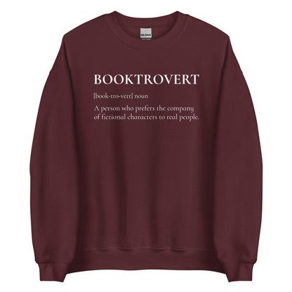Booktrovert Sweatshirt - The Bean Workshop - book lover, bookish, minimalistic, read everyday, sweatshirt