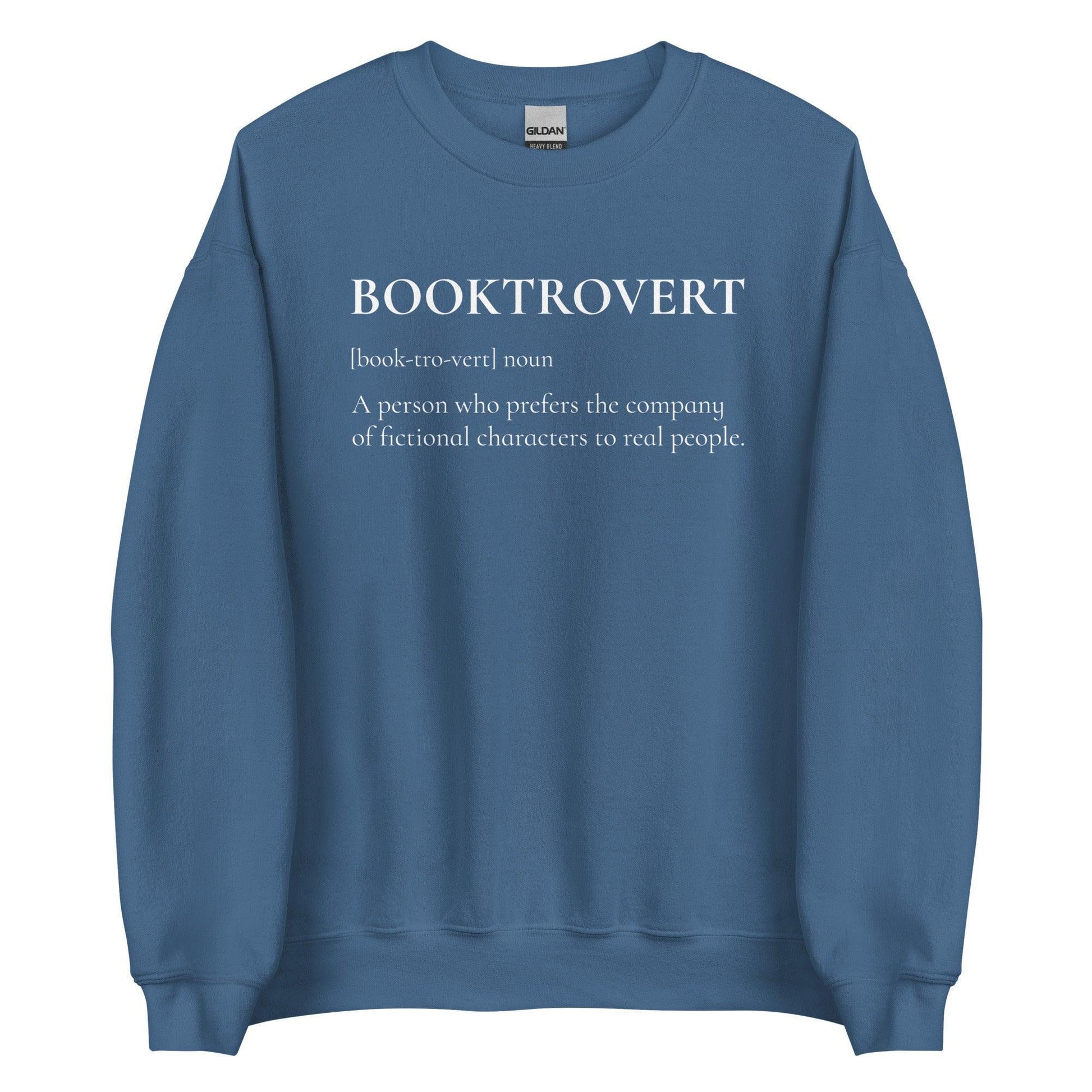 Booktrovert Sweatshirt - The Bean Workshop - book lover, bookish, minimalistic, read everyday, sweatshirt