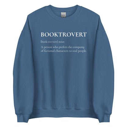 Booktrovert Sweatshirt - The Bean Workshop - book lover, bookish, minimalistic, read everyday, sweatshirt