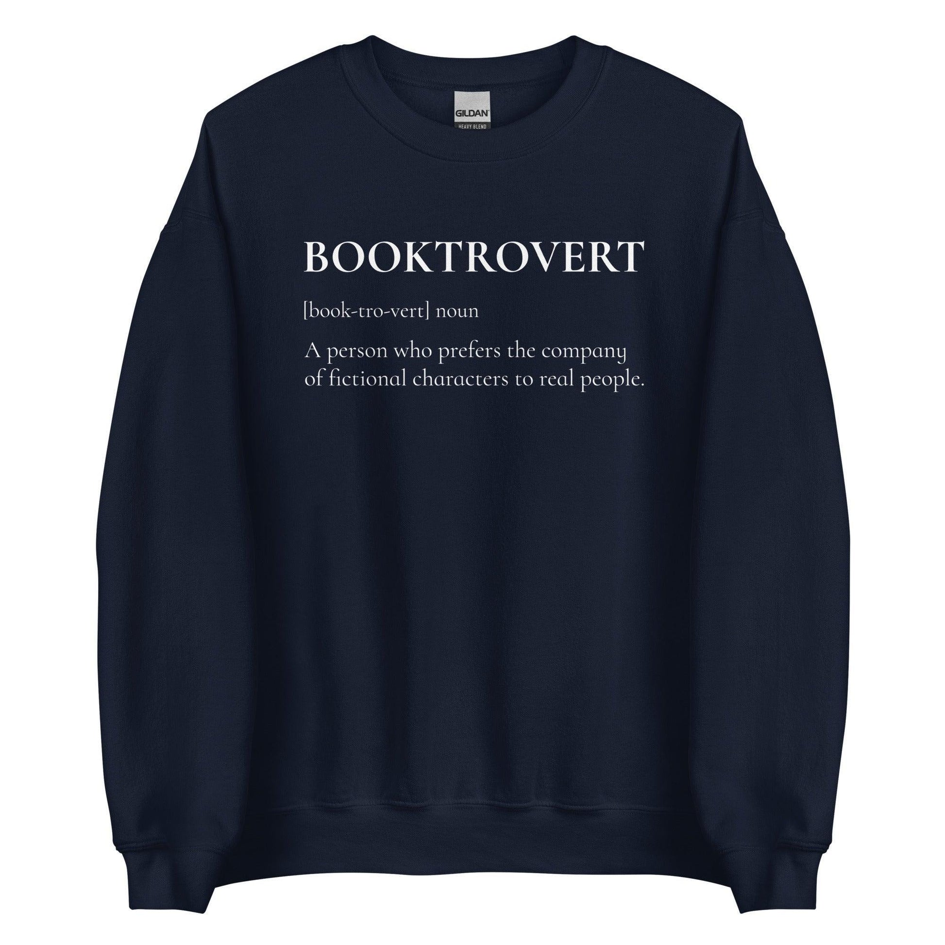 Booktrovert Sweatshirt - The Bean Workshop - book lover, bookish, minimalistic, read everyday, sweatshirt