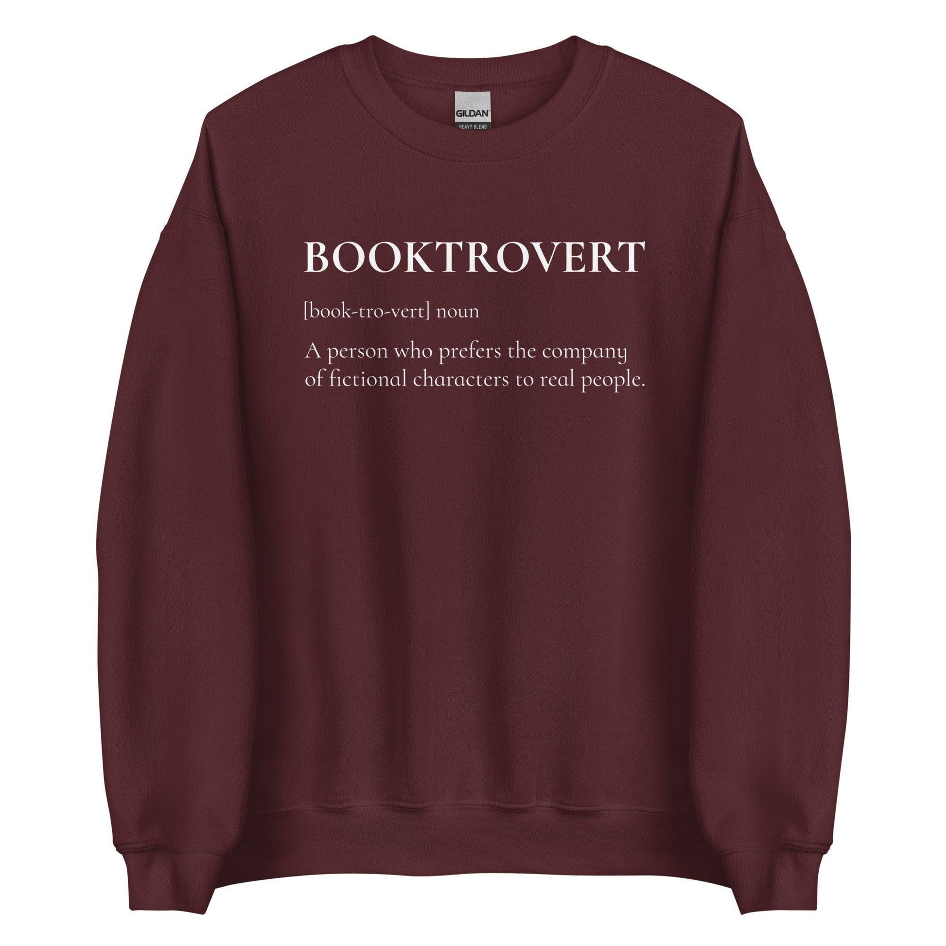 Booktrovert Sweatshirt - The Bean Workshop - book lover, bookish, minimalistic, read everyday, sweatshirt
