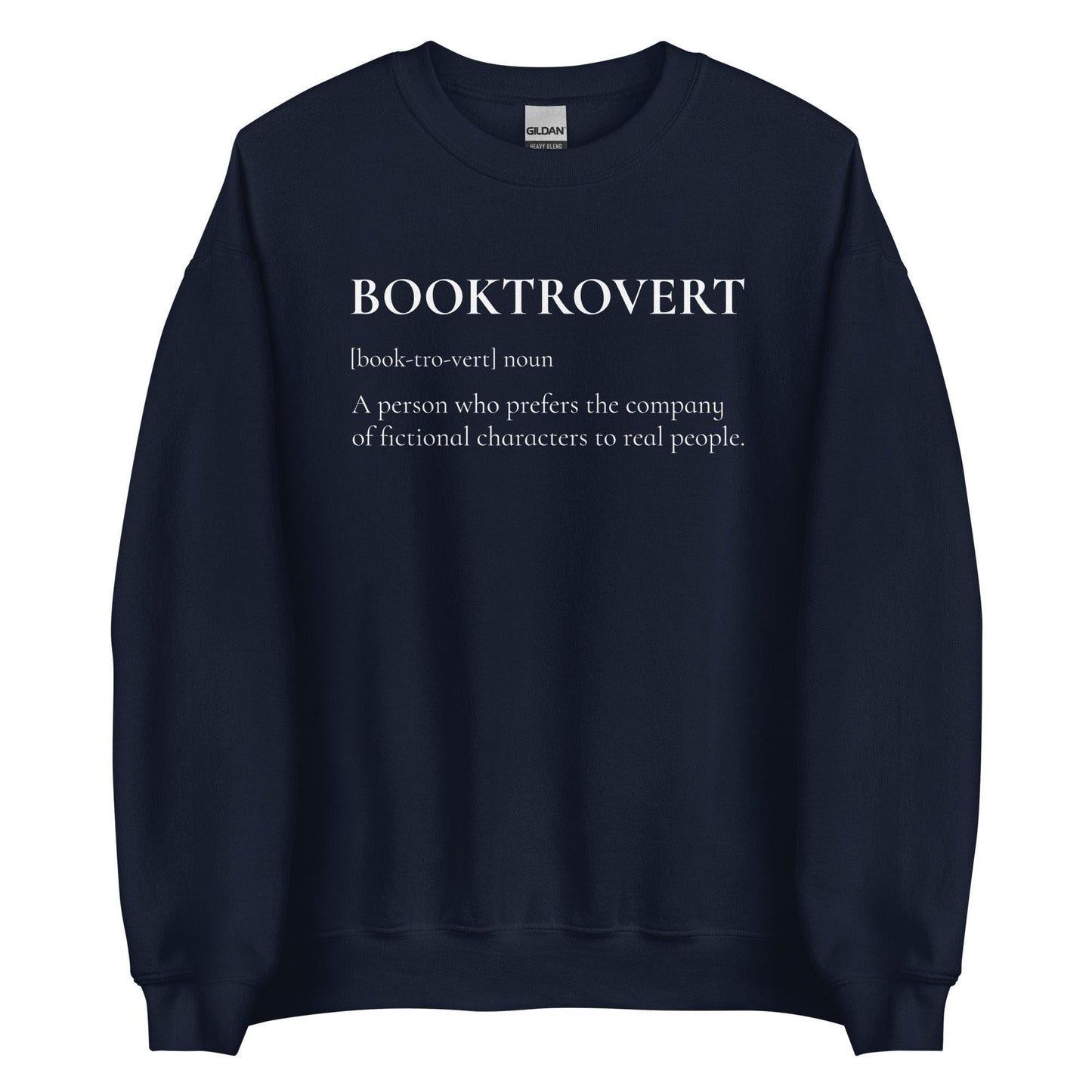 Booktrovert Sweatshirt - The Bean Workshop - book lover, bookish, minimalistic, sweatshirt