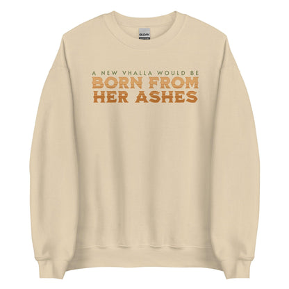 Born From Her Ashes Vhalla Yarl Sweatshirt - The Bean Workshop - air awakens, elise kova, sweatshirt, vhalla yarl