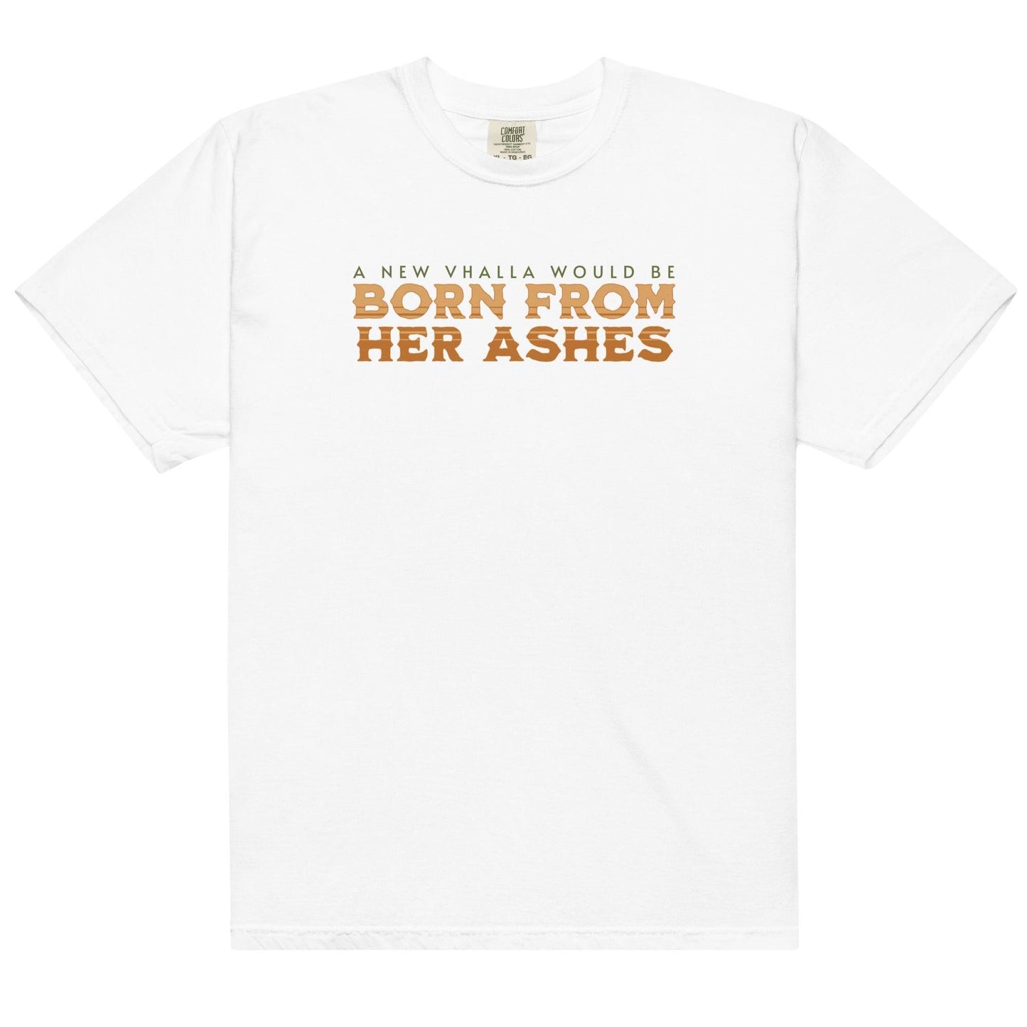 Born From Her Ashes Vhalla Yarl Tee Shirt - The Bean Workshop - air awakens, box tee, elise kova