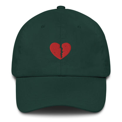 Broken Heart Embroidered Dad Hat - The Bean Workshop - book lover, bookish, cap, dad hat, hat