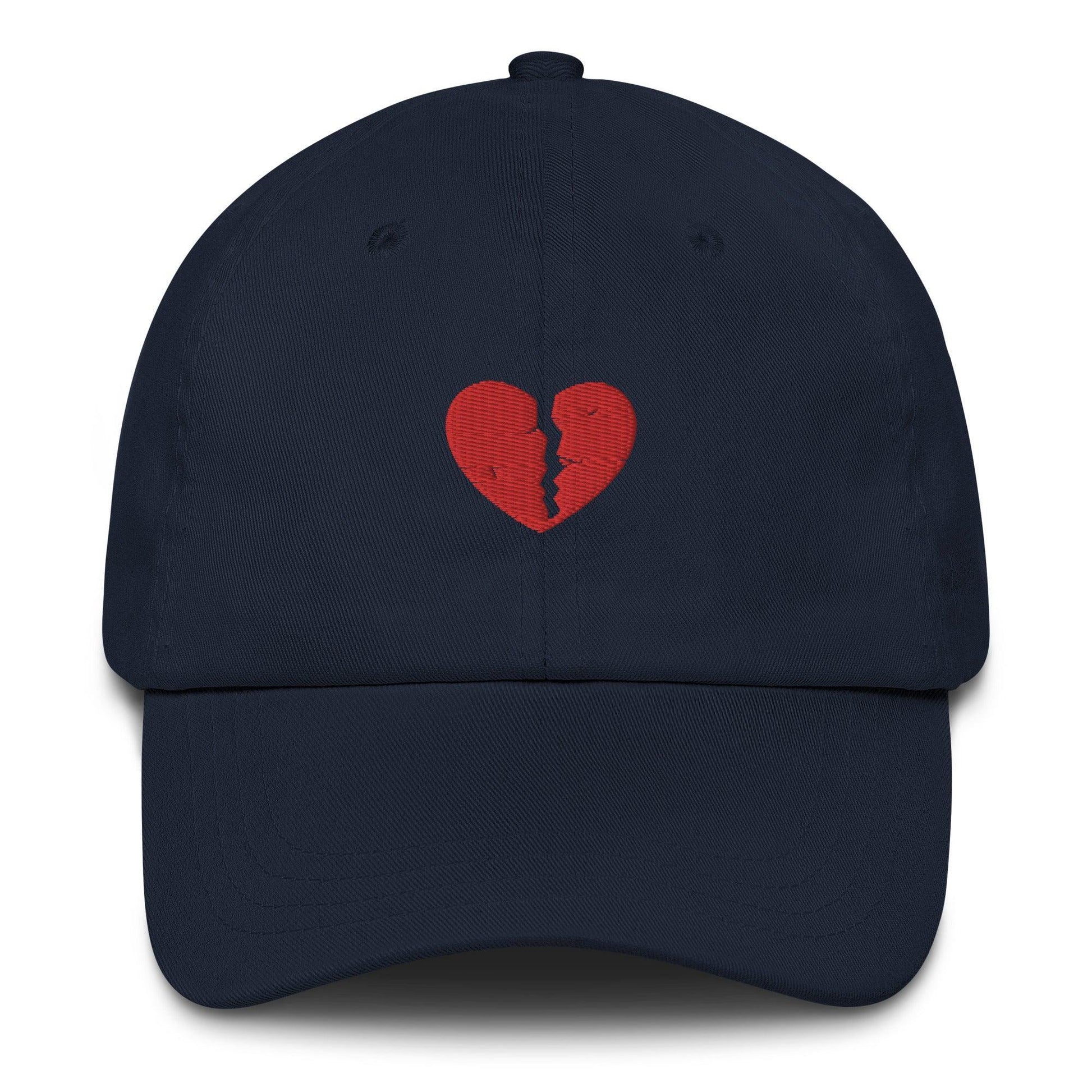 Broken Heart Embroidered Dad Hat - The Bean Workshop - book lover, bookish, cap, dad hat, hat, read everyday
