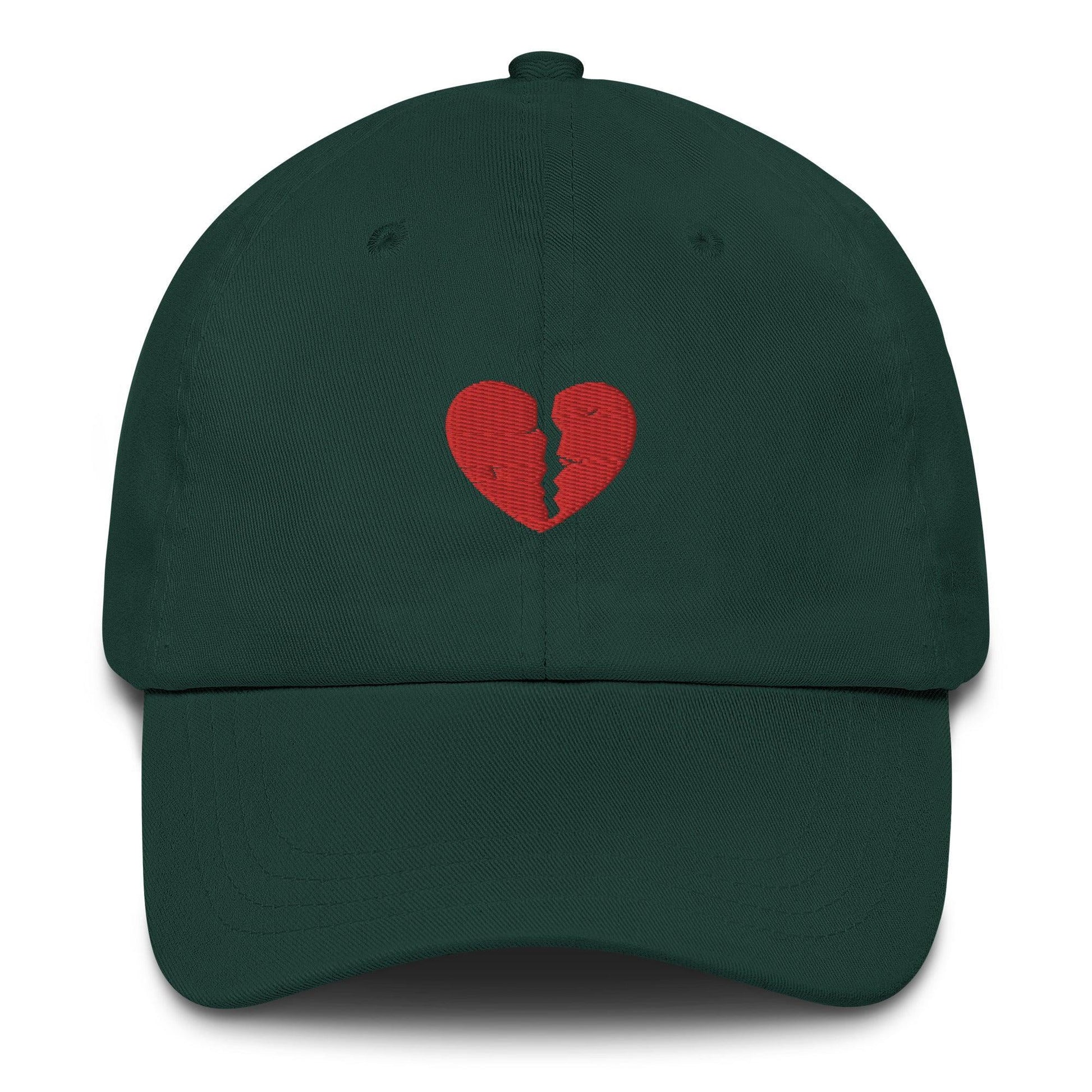 Broken Heart Embroidered Dad Hat - The Bean Workshop - book lover, bookish, cap, dad hat, hat, read everyday