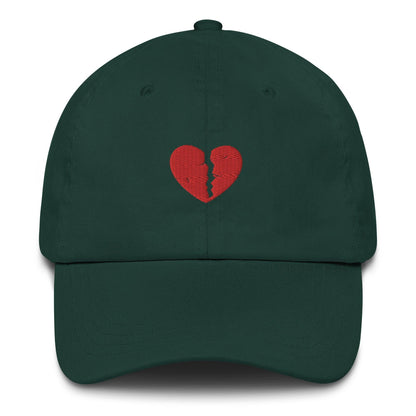 Broken Heart Embroidered Dad Hat - The Bean Workshop - book lover, bookish, cap, dad hat, hat, read everyday