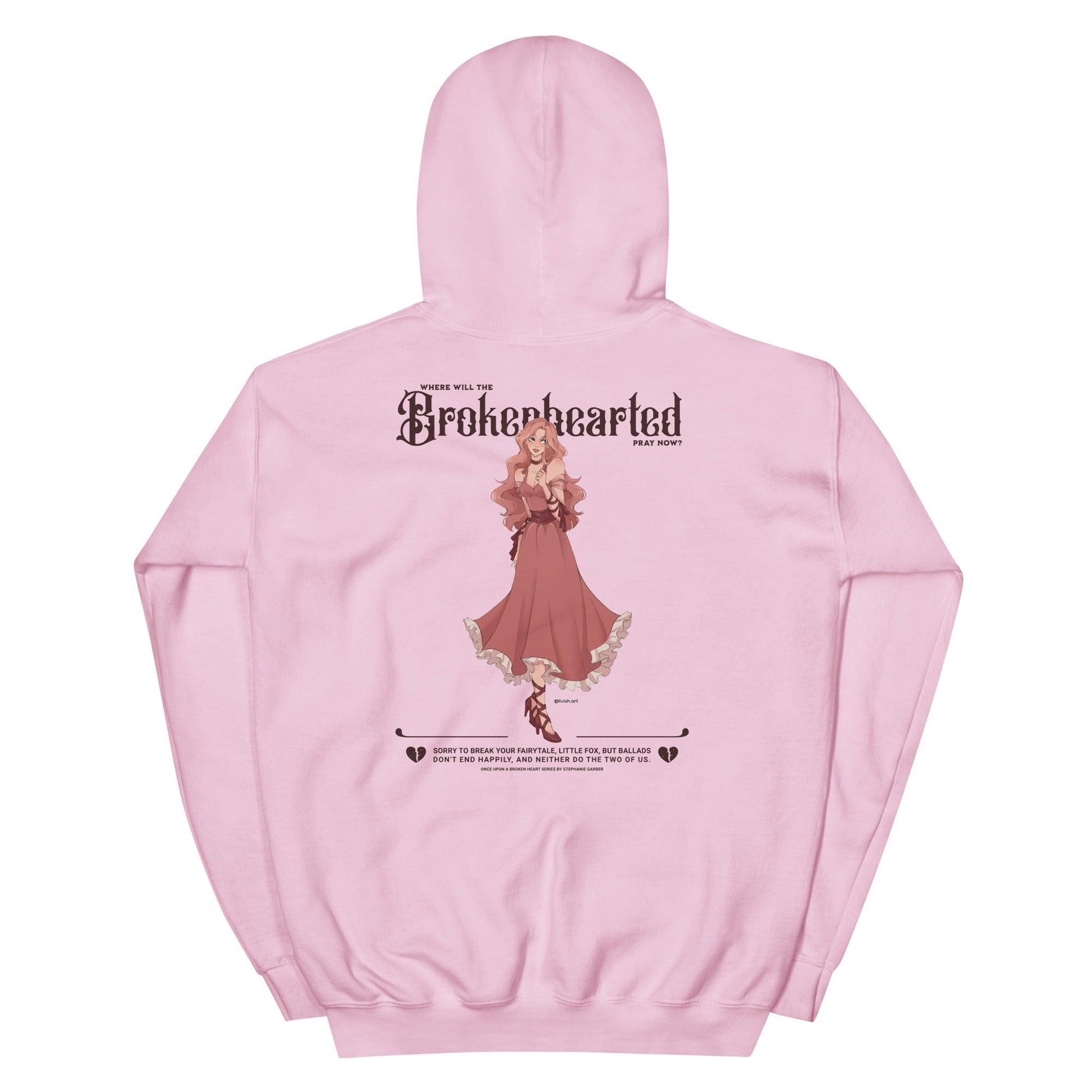 Brokenhearted Embroidered Hoodie - The Bean Workshop - Brokenhearted, Embroidered, hoodie, Once Upon A Broken Heart, Stephanie Garber