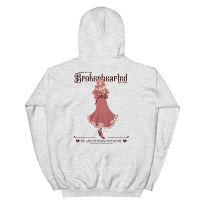 Brokenhearted Embroidered Hoodie - The Bean Workshop - Brokenhearted, Embroidered, hoodie, Once Upon A Broken Heart, Stephanie Garber