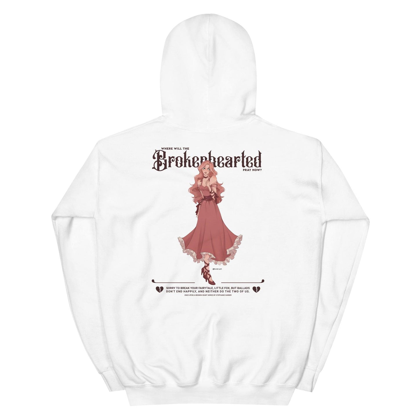 Brokenhearted Embroidered Hoodie - The Bean Workshop - Brokenhearted, Embroidered, hoodie, Once Upon A Broken Heart, Stephanie Garber