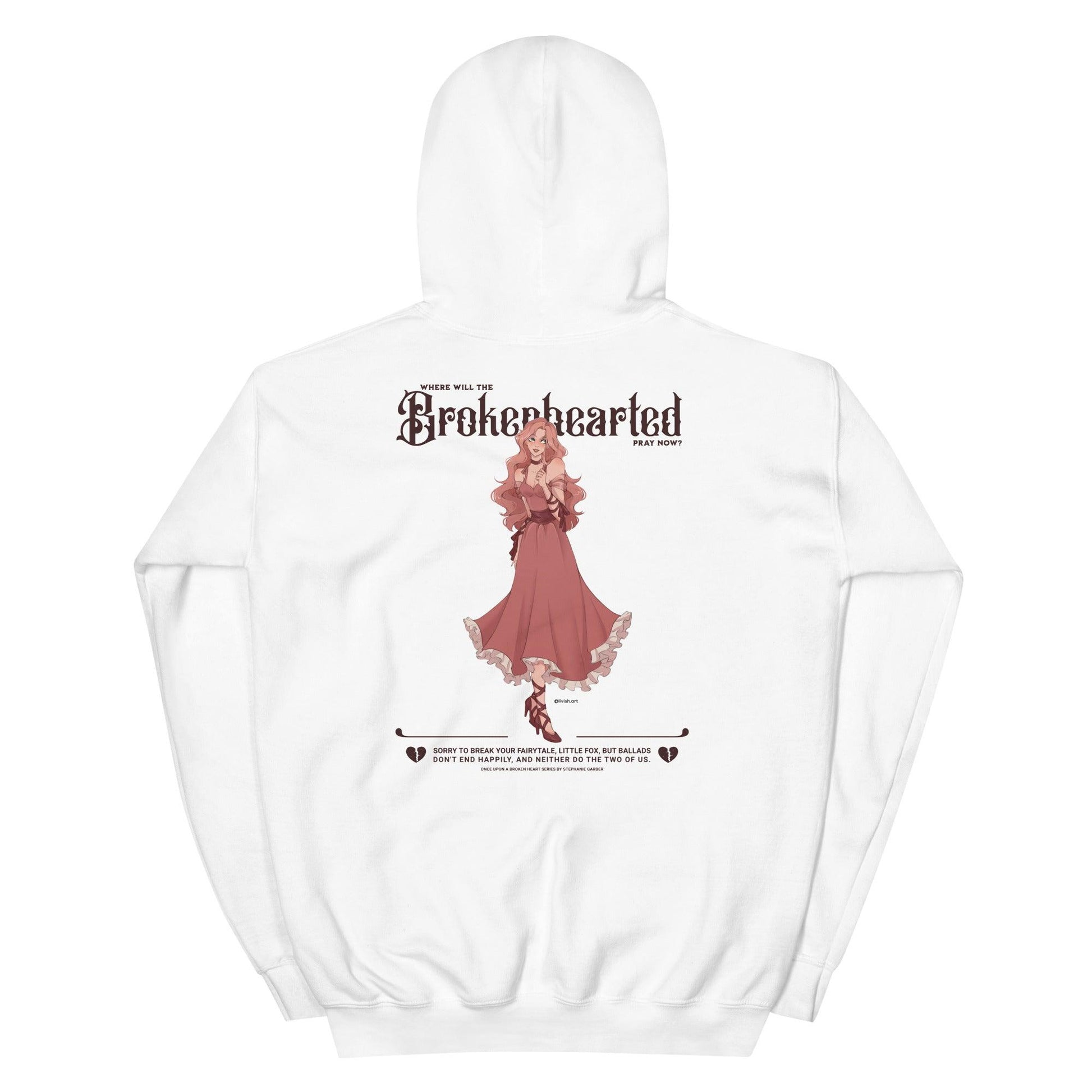 Brokenhearted Embroidered Hoodie - The Bean Workshop - Brokenhearted, Embroidered, hoodie, Once Upon A Broken Heart, Stephanie Garber