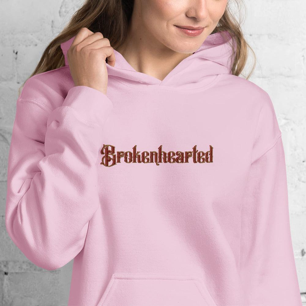 Brokenhearted Embroidered Hoodie - The Bean Workshop - Brokenhearted, Embroidered, hoodie, Once Upon A Broken Heart, Stephanie Garber