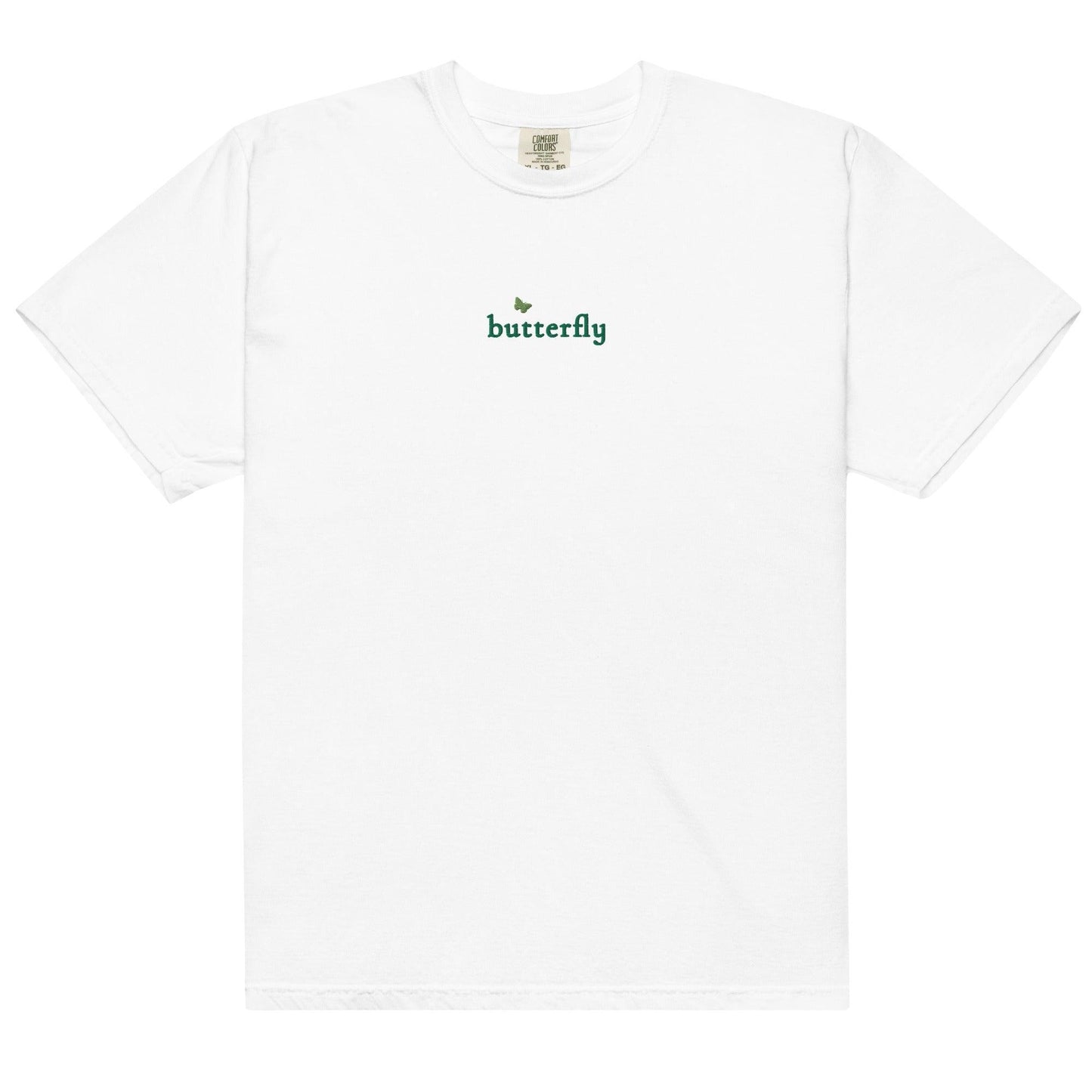 Butterfly Stella Alonso Embroidered T-Shirt - The Bean Workshop - ana huang, box tee, embroidered, minimalistic, twisted