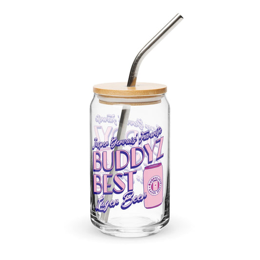 Buddyz Best Glass Can Shaped Mug