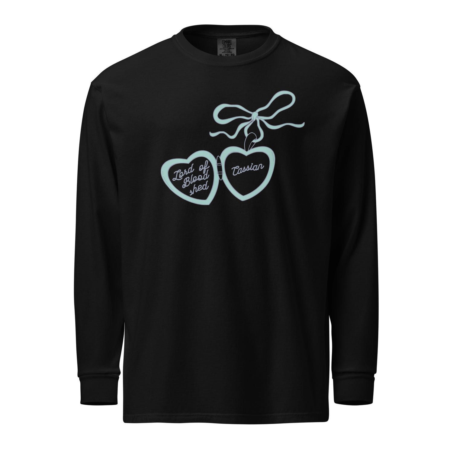 Cassian Lord of Bloodshed Heavyweight Long-sleeve Shirt - The Bean Workshop - A Court of Thorns and Roses, ACOTAR, Book Lover Gift, book serie shirt, Bookish Fashion, Cassian, long sleeve tee, Lord of Bloodshed, Nesta, Sarah J. Maas