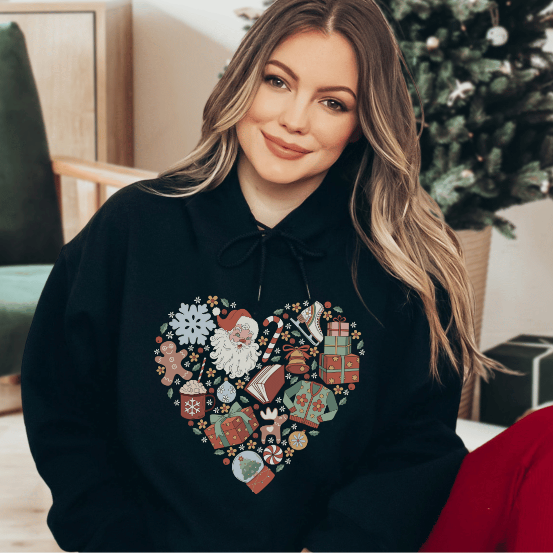 Christmas Necessities Hoodie - The Bean Workshop - bookish, Christmas, hoodie