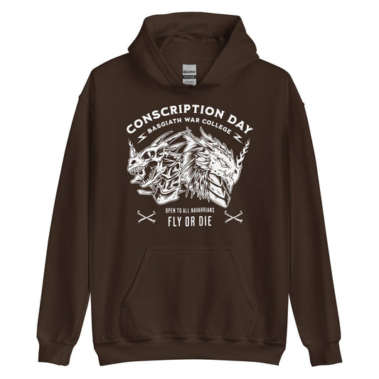 Conscription Day Hoodie - The Bean Workshop - Conscription Day, Fourth Wing, hoodie, Rebecca Yarros, The Empyrean