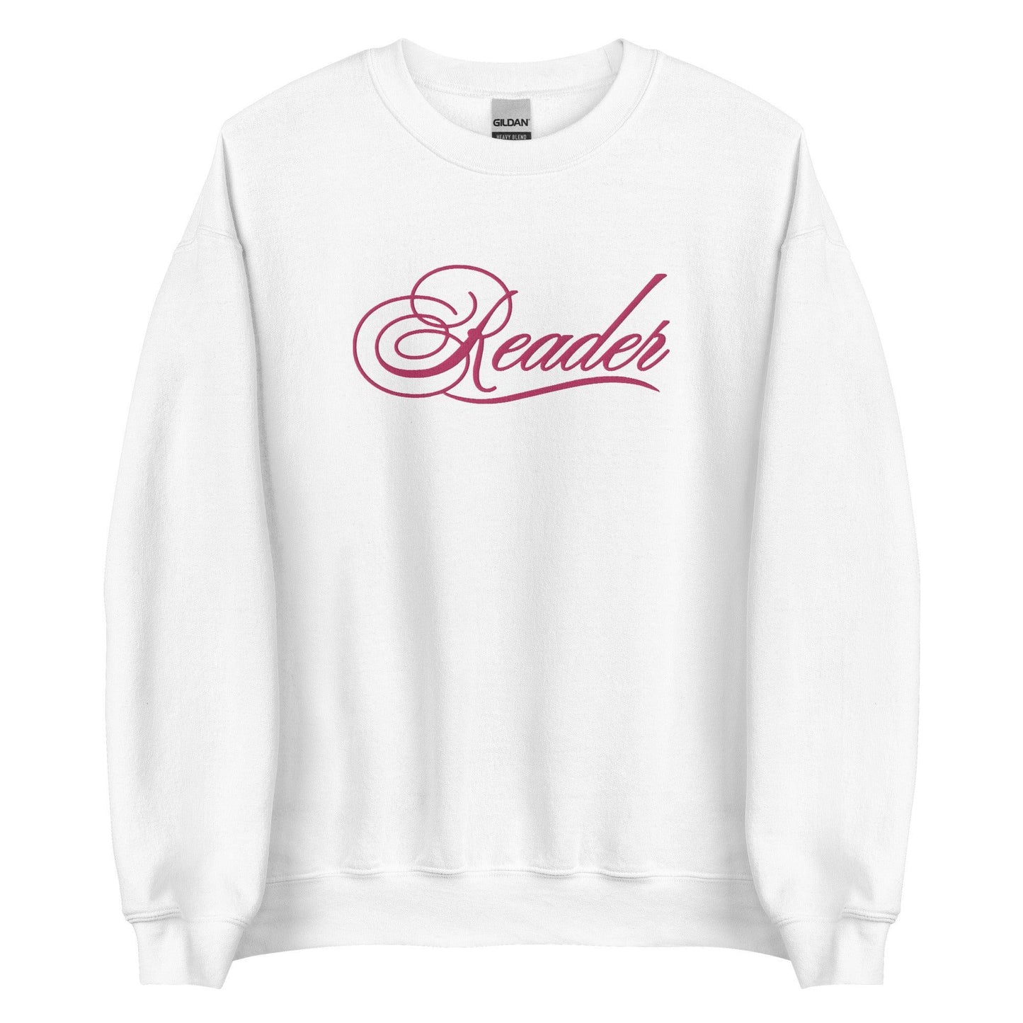Coquette Reader Embroidered Sweatshirt - The Bean Workshop - book lover, bookish, bow, coquette, embroidered, read everyday, sweatshirt