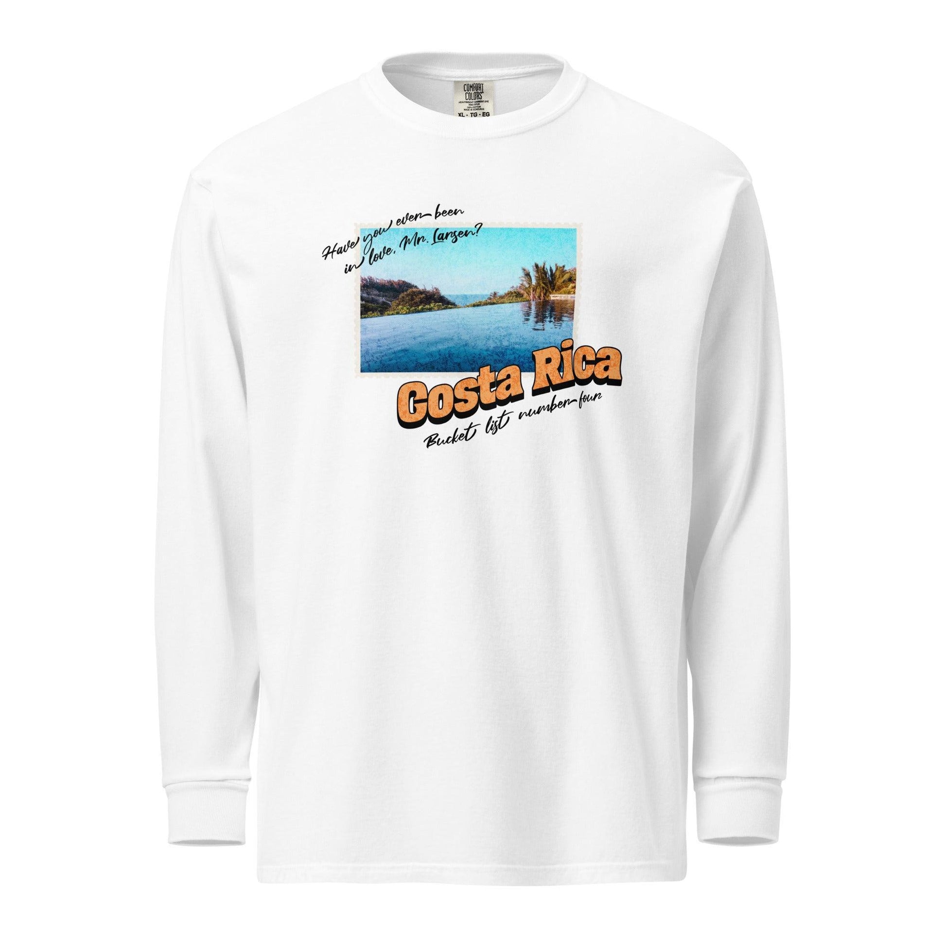 Costa Rica Bucket List Number Four Heavyweight Long Sleeve Tee Shirt - The Bean Workshop - ana huang, bridget von ascheberg, long sleeve tee, rhys larsen, twisted, twisted games